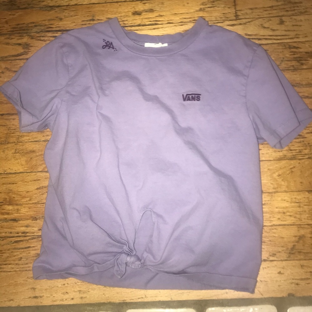 Purple x small vans cropped tee